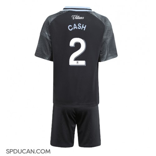 Dječji Nogometni Dres Aston Villa Matty Cash #2 Gostujuci 2025-26 Kratak Rukav (+ Kratke hlače)